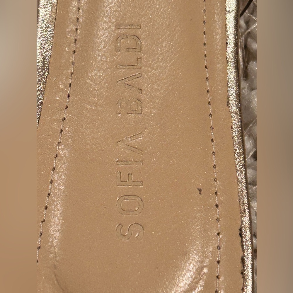 Sofia Baldi Gold Transparent Women's Flat Sandals - image 6